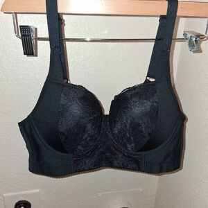 SHEIN Black Lace Detail Bra